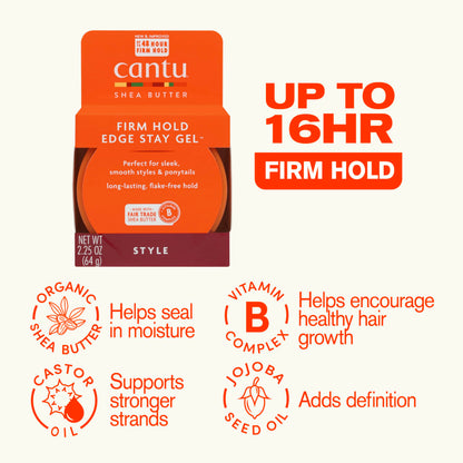 Cantu Shea Butter Extra Hold Edge Stay Gel 64g