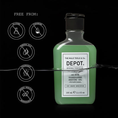 Depot NO. 406 Transparent Shaving Gel 100ml