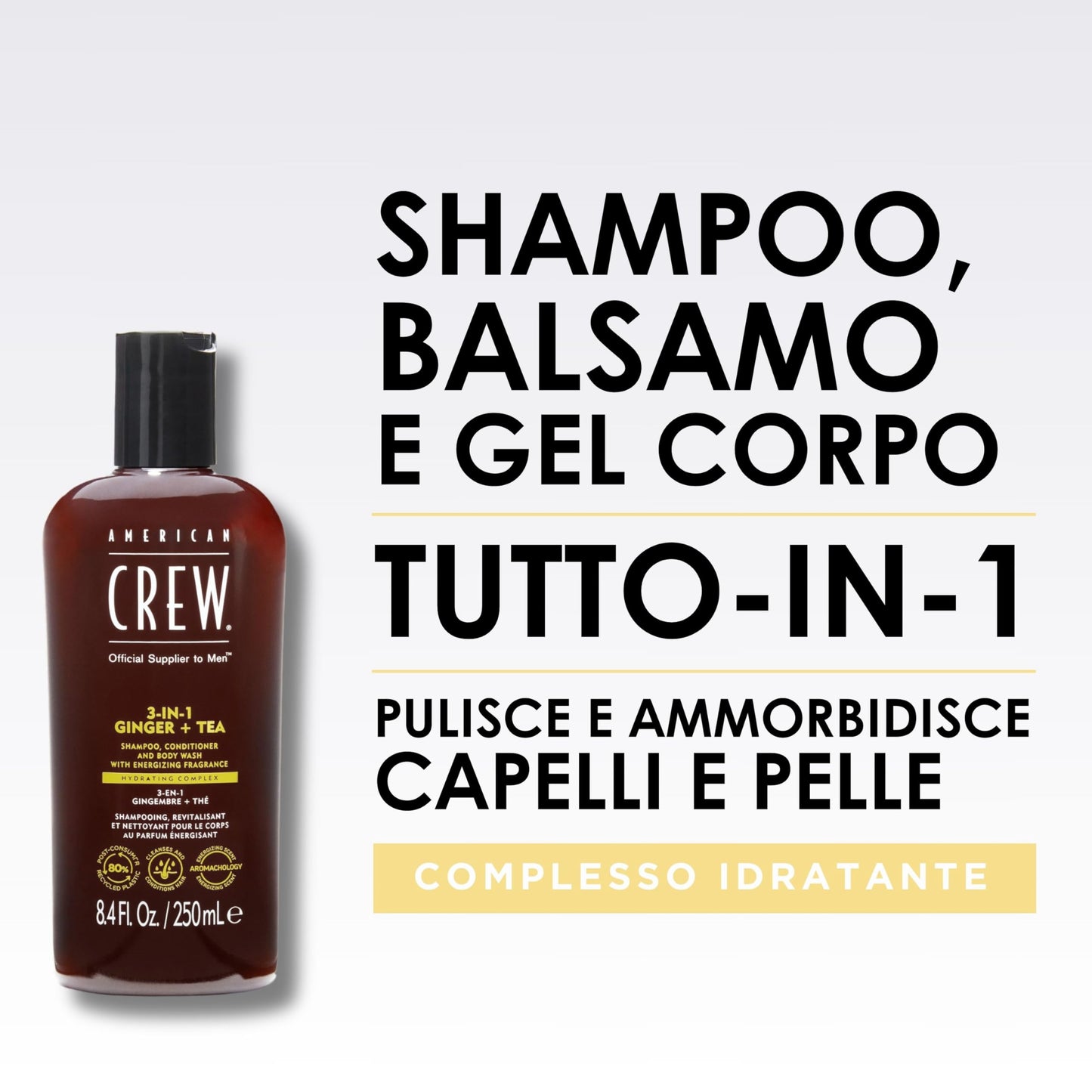 American Crew 3 in 1 Ginger + Tea Gel 450ml