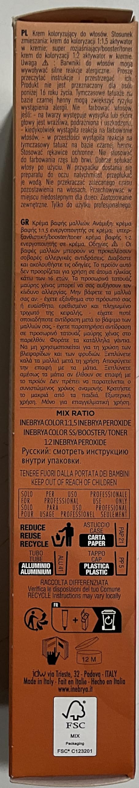 Inebrya Color 3/0 Farba 100ml
