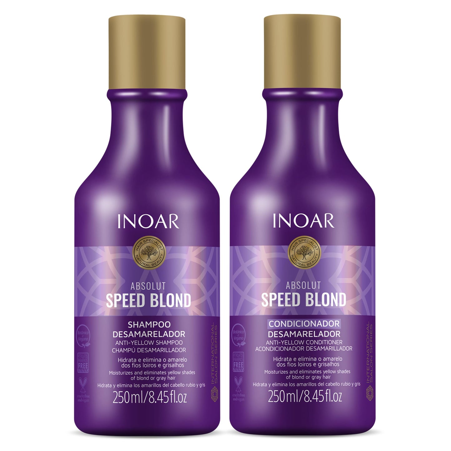 INOAR DUO Speed Blond Szampon250ml + Odżywka250ml