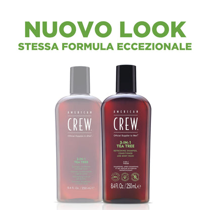 American Crew 3-in-1 Tea Tree Sh.+Cond.+Gel 450ml