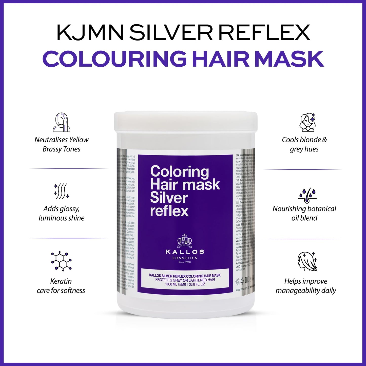 Kallos Silver Reflex Mask 1000ml