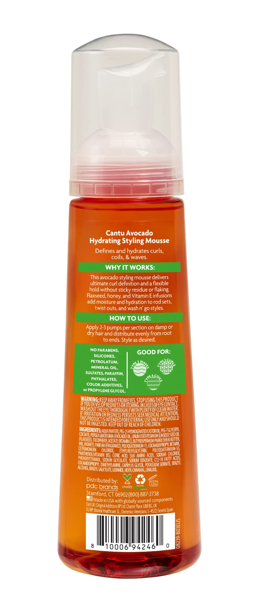 Cantu Avocado Hydrating Mousse 248ml