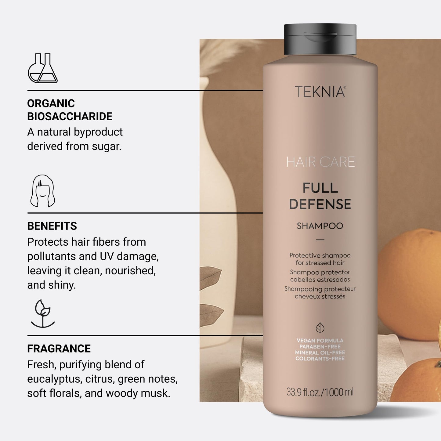 Lakme Teknia Full Defense Shampoo 1000ml