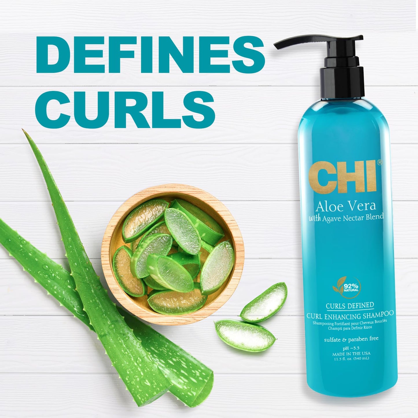CHI Aloe Vera Curl Enhancing Shampoo 340ml