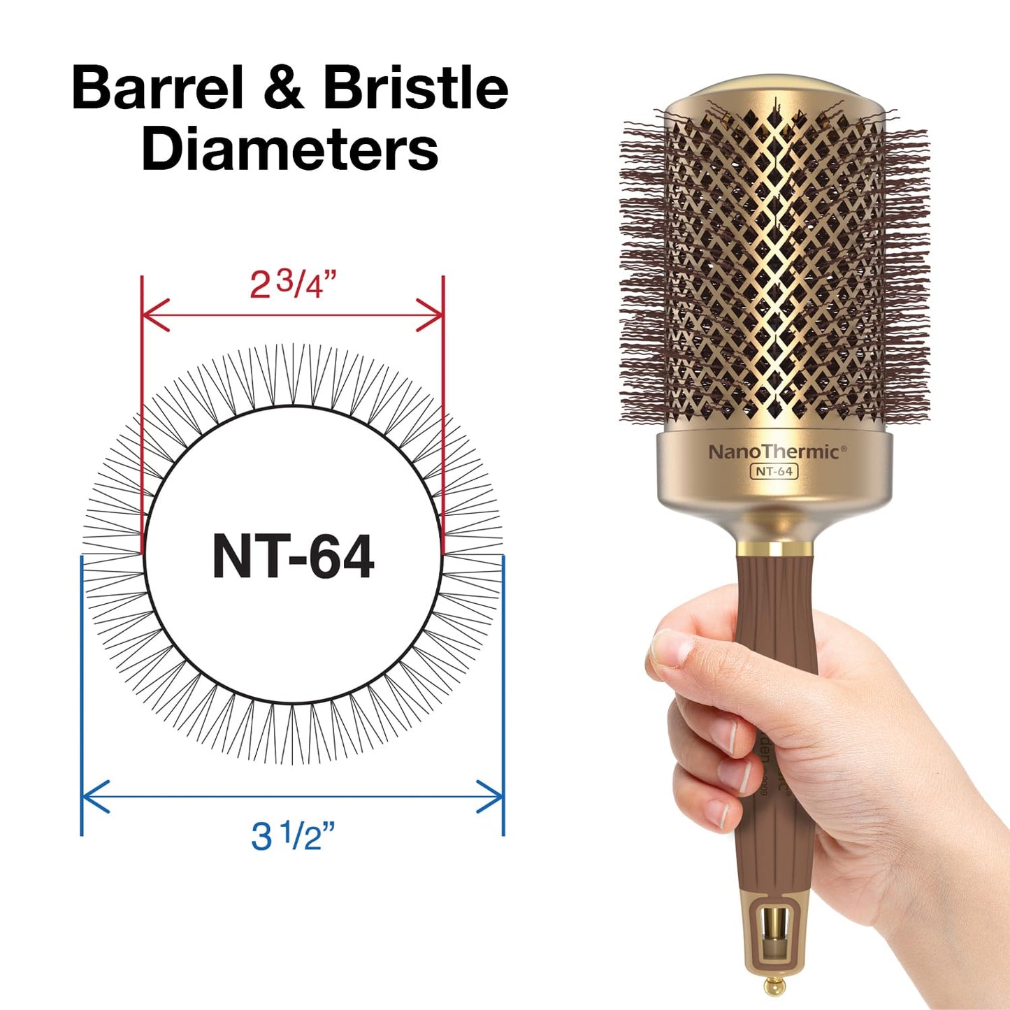 Olivia Garden 28 NanoThermic Round Thermal NT-64