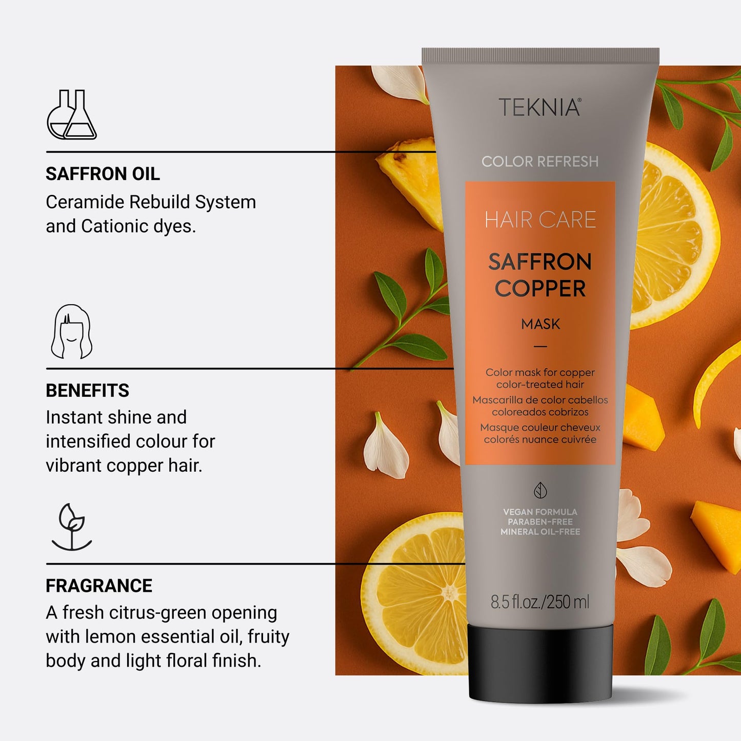 Lakme Teknia Refresh Saffron Copper Mask 250ml