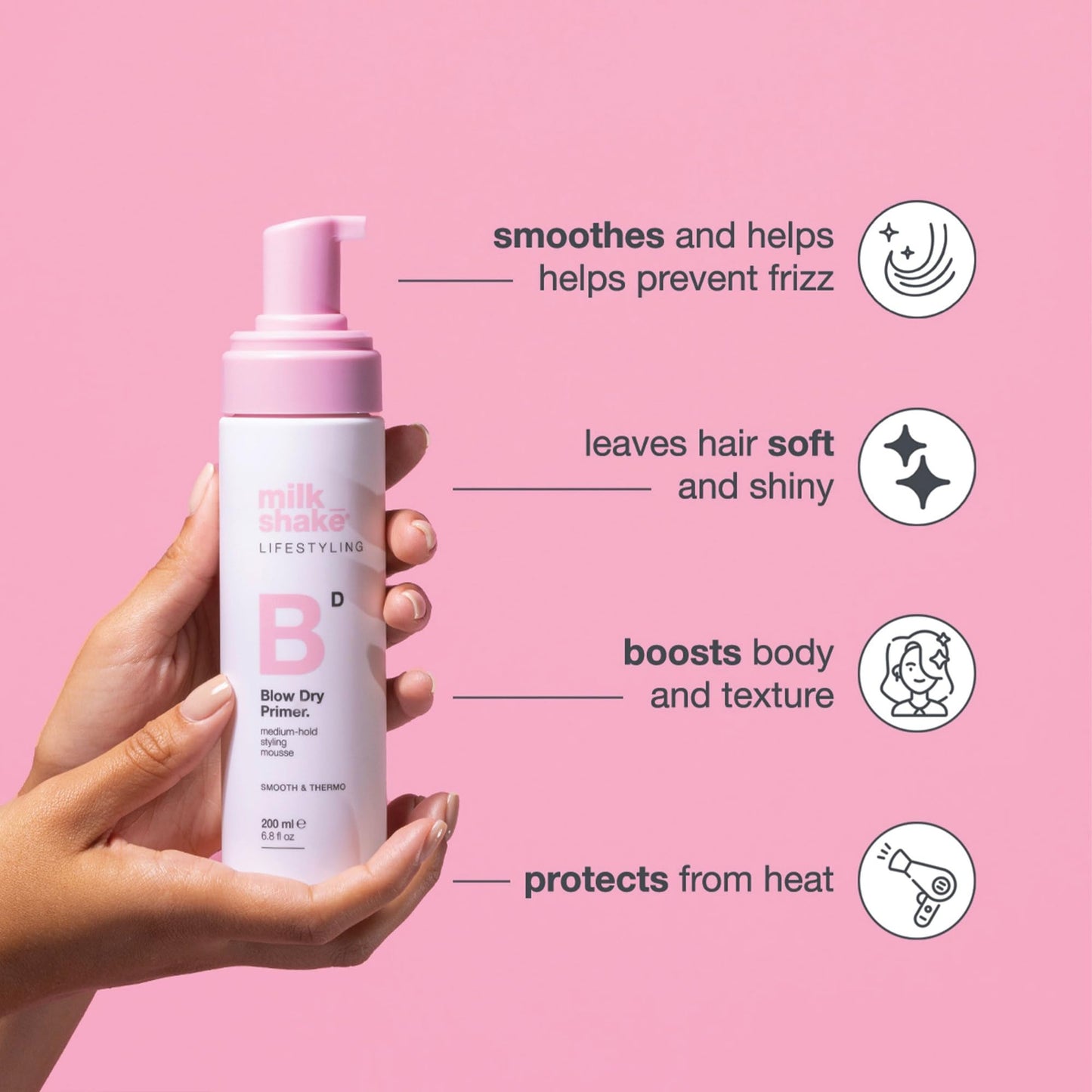 Milk Shake Lifestyling Blow Dry Mousse 200ml