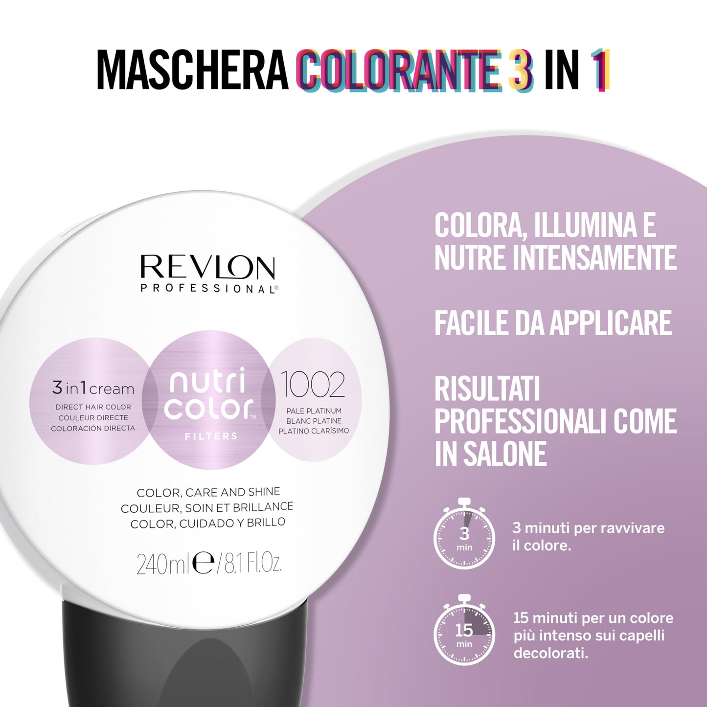 Revlon Nutri Color 1002 Pale Platinum Maska 240ml