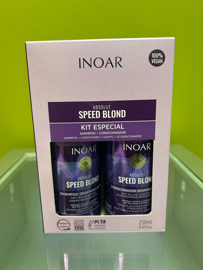 INOAR DUO Speed Blond Szampon250ml + Odżywka250ml