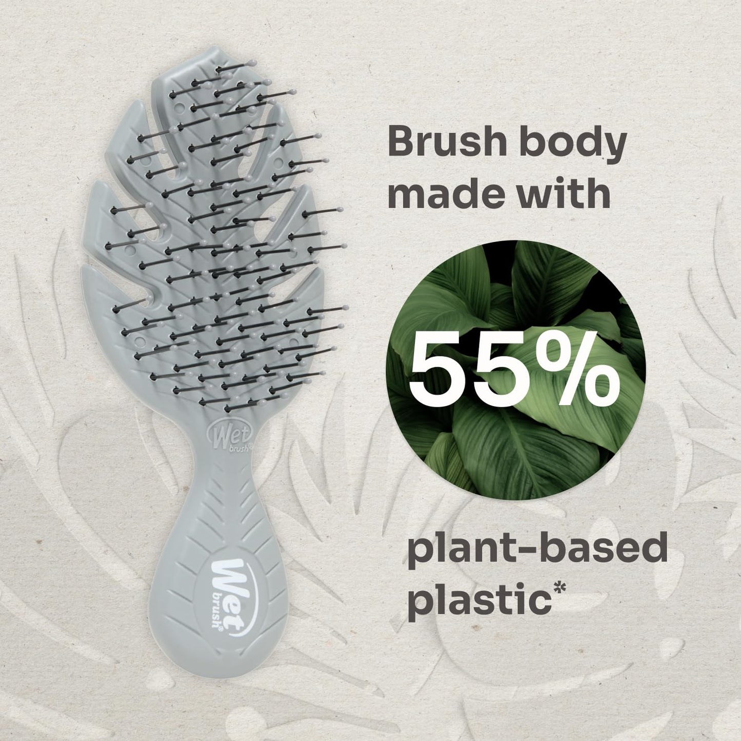 Wet Brush Mini Detangler Go Green - Grey