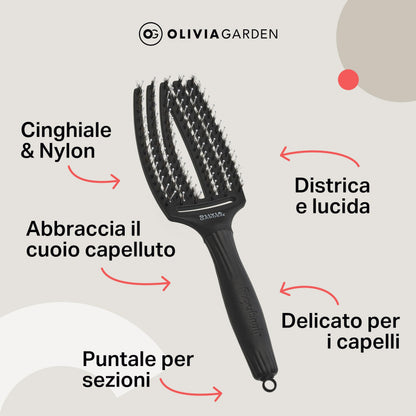 Olivia Garden 20 Finger Brush Combo Medium