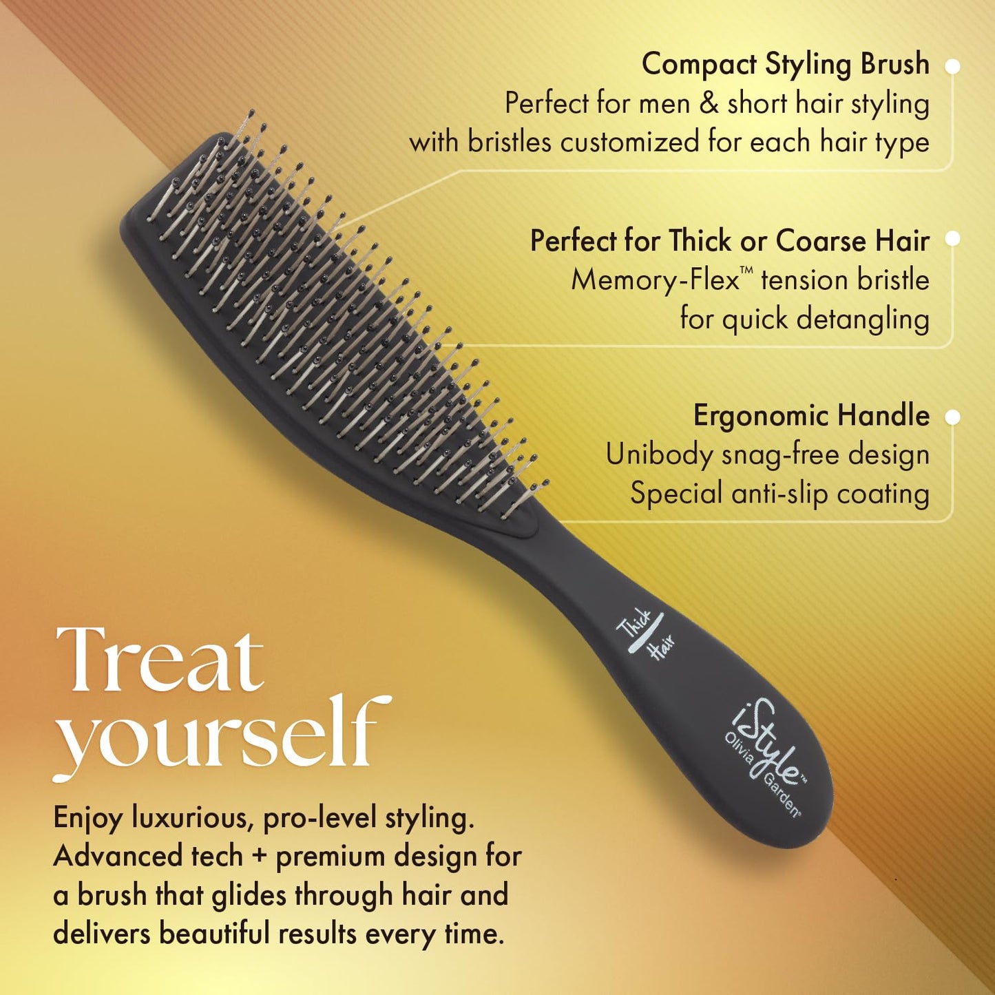 Olivia Garden 52 iStyle ForThick Hair Black ISTH
