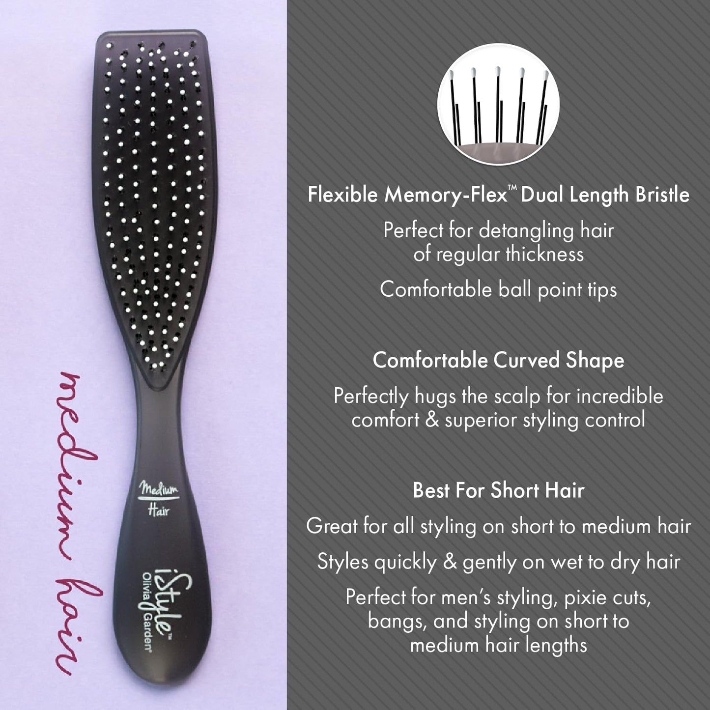 Olivia Garden 54 iStyle For MediumHair Black ISMH