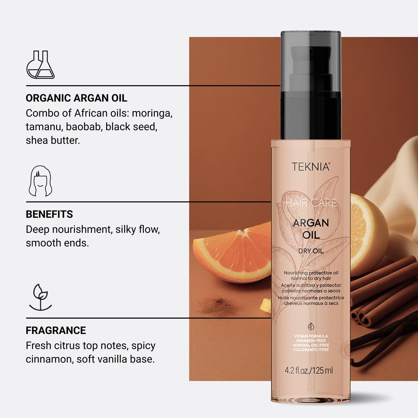 Lakme Teknia Argan Oil Dry Oil 125ml