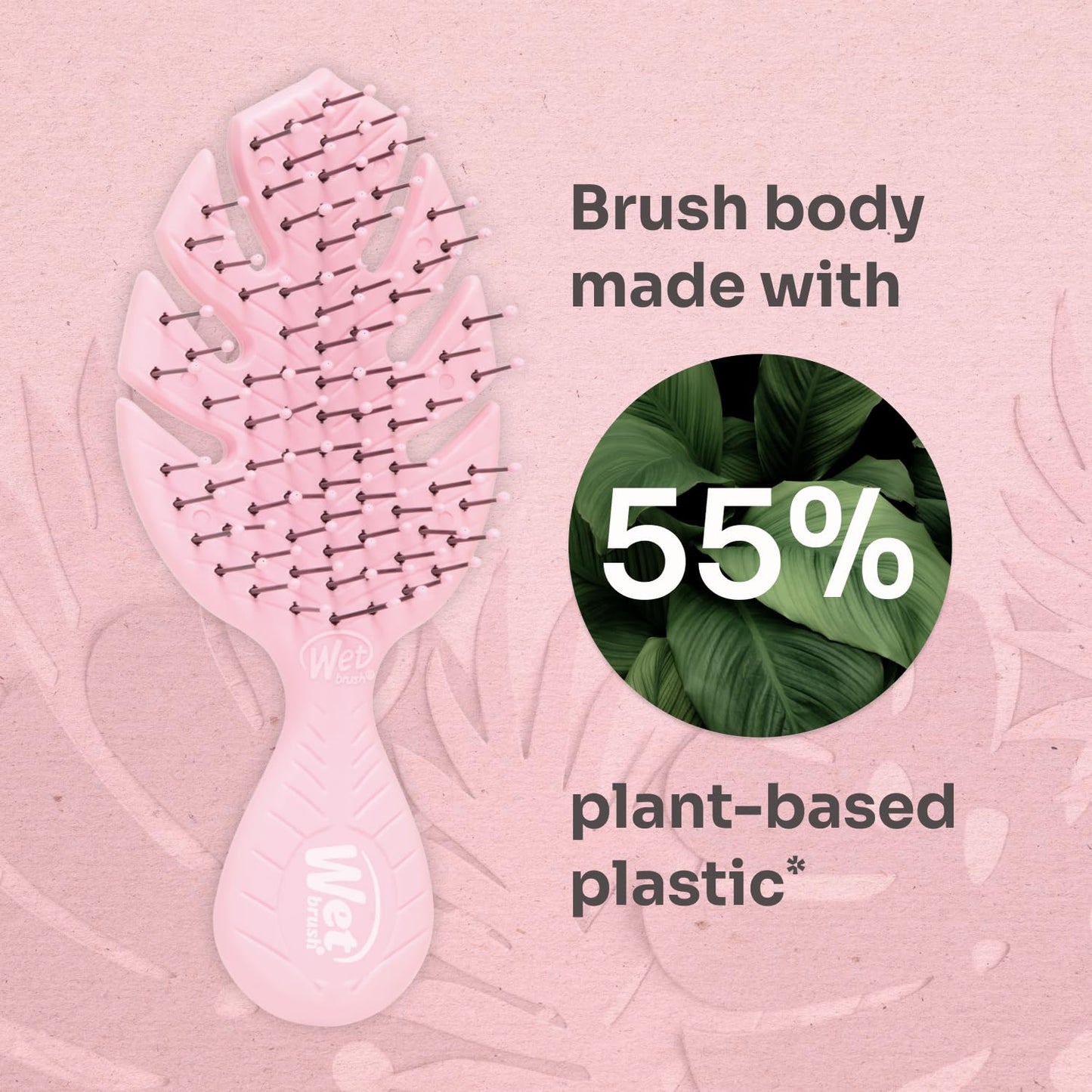 Wet Brush Mini Detangler Go Green - Pink