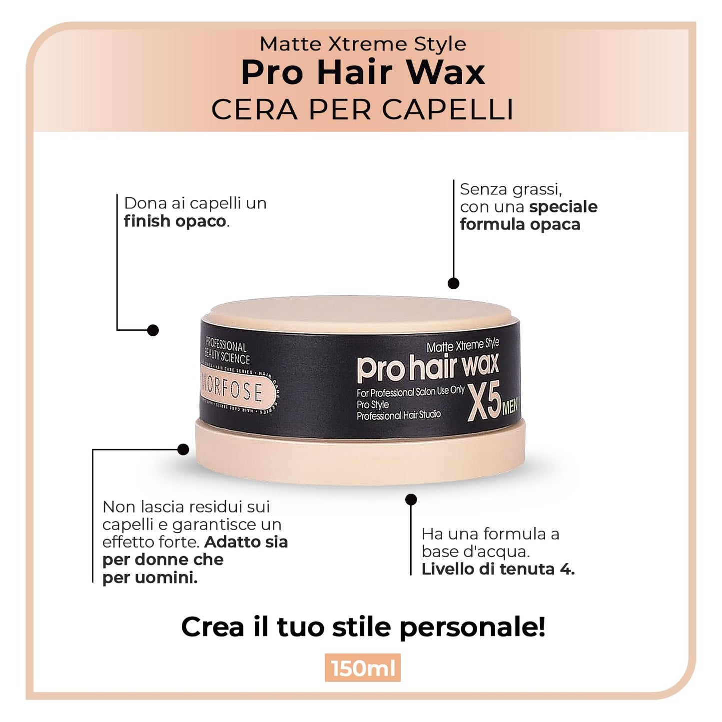 Morfose Pro Hair Matte Wax 150ml