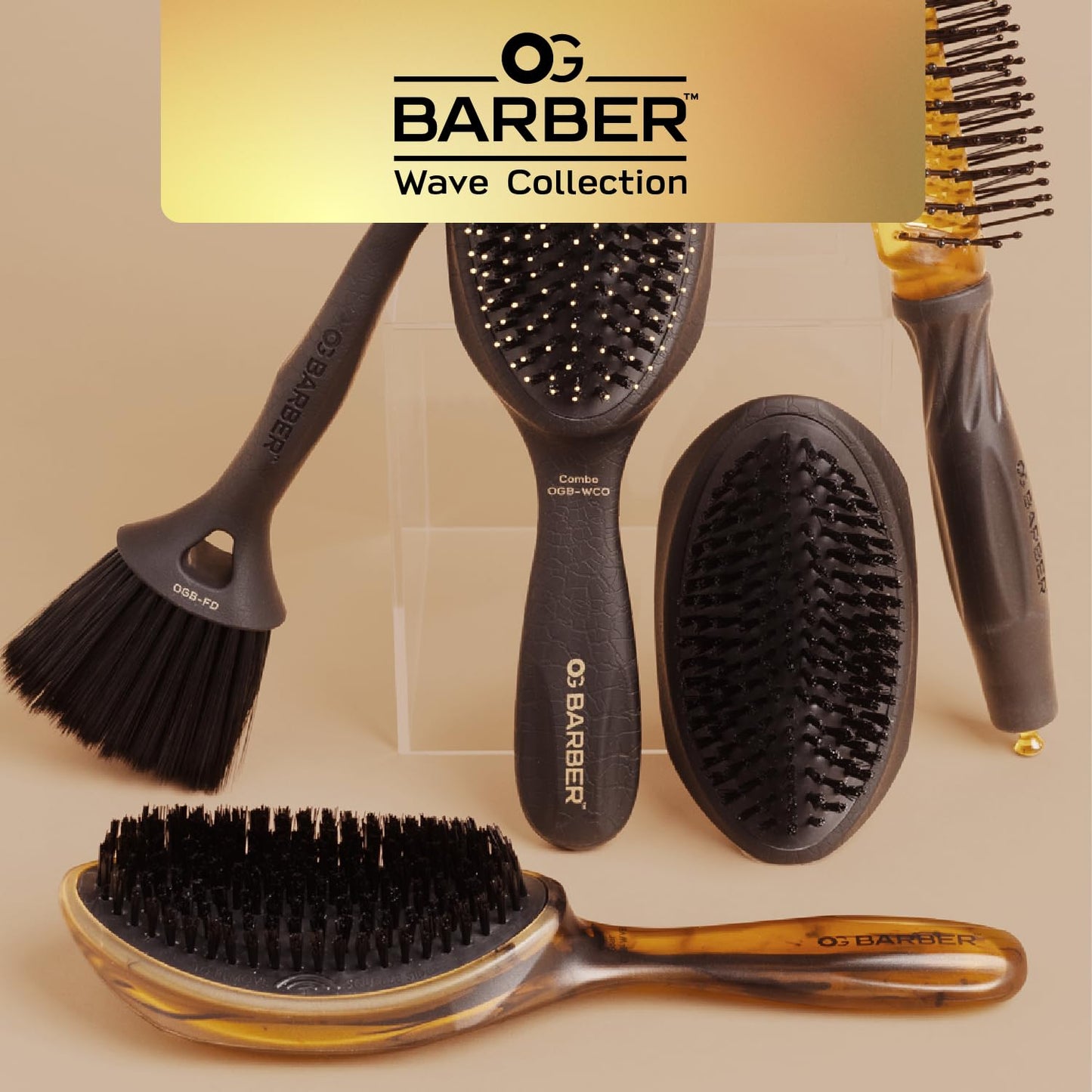 Olivia Garden 144 Barber Vegan Boar Wave