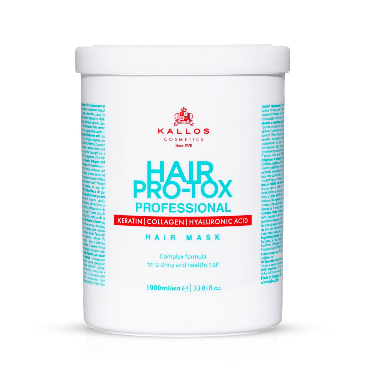Kallos Hair Pro-Tox Mask 1000ml