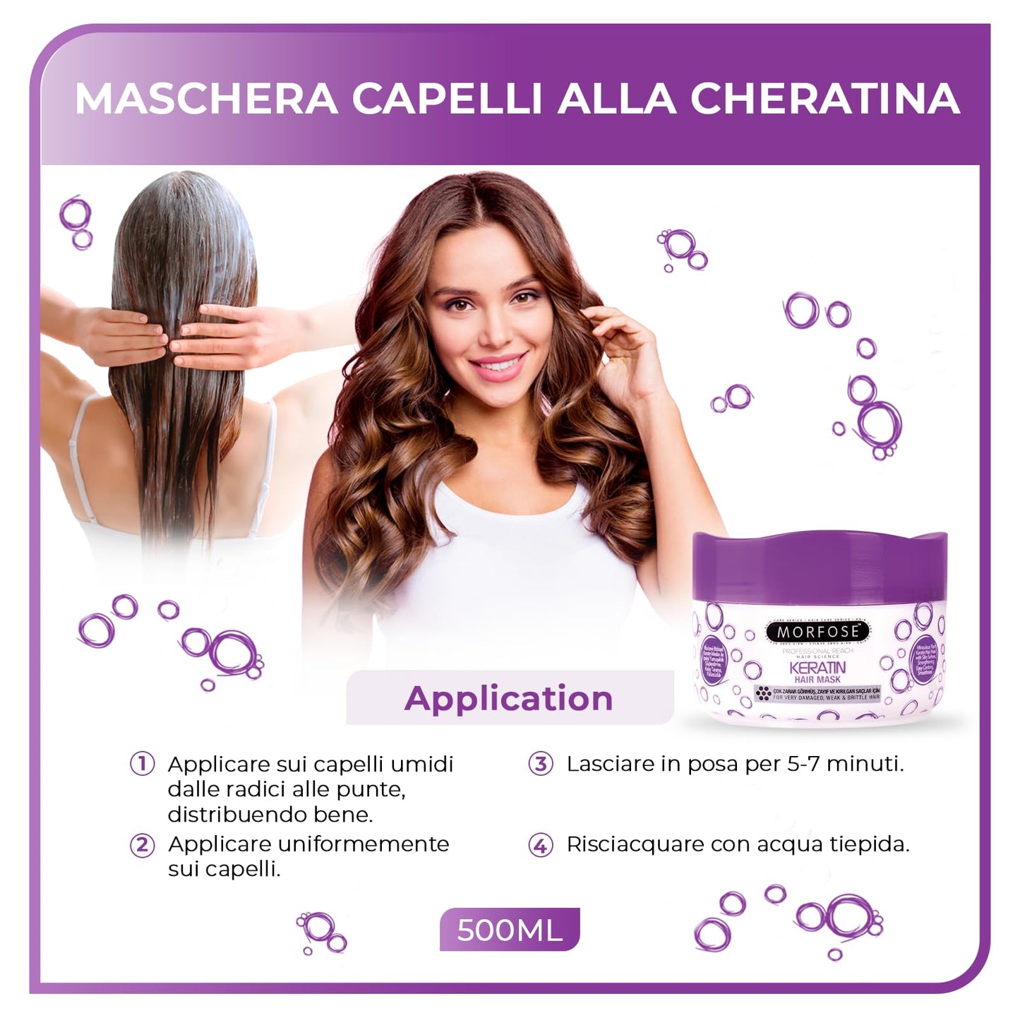 Morfose Keratin Purple Maska 500ml