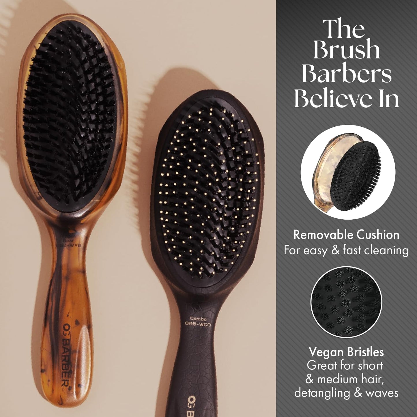 Olivia Garden 144 Barber Vegan Boar Wave