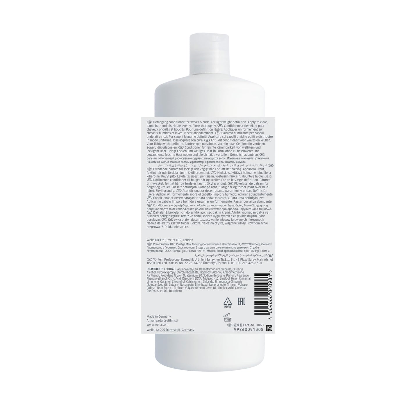 Wella Nutricurls Odżywka Fale/Loki 1000 ml