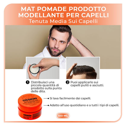 Morfose Ossion Medium Hold Matte Pomade Wax 100ml