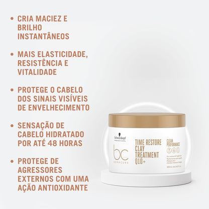 Schwarzkopf BC Time Restore Clay Q10+ Mask 500ml