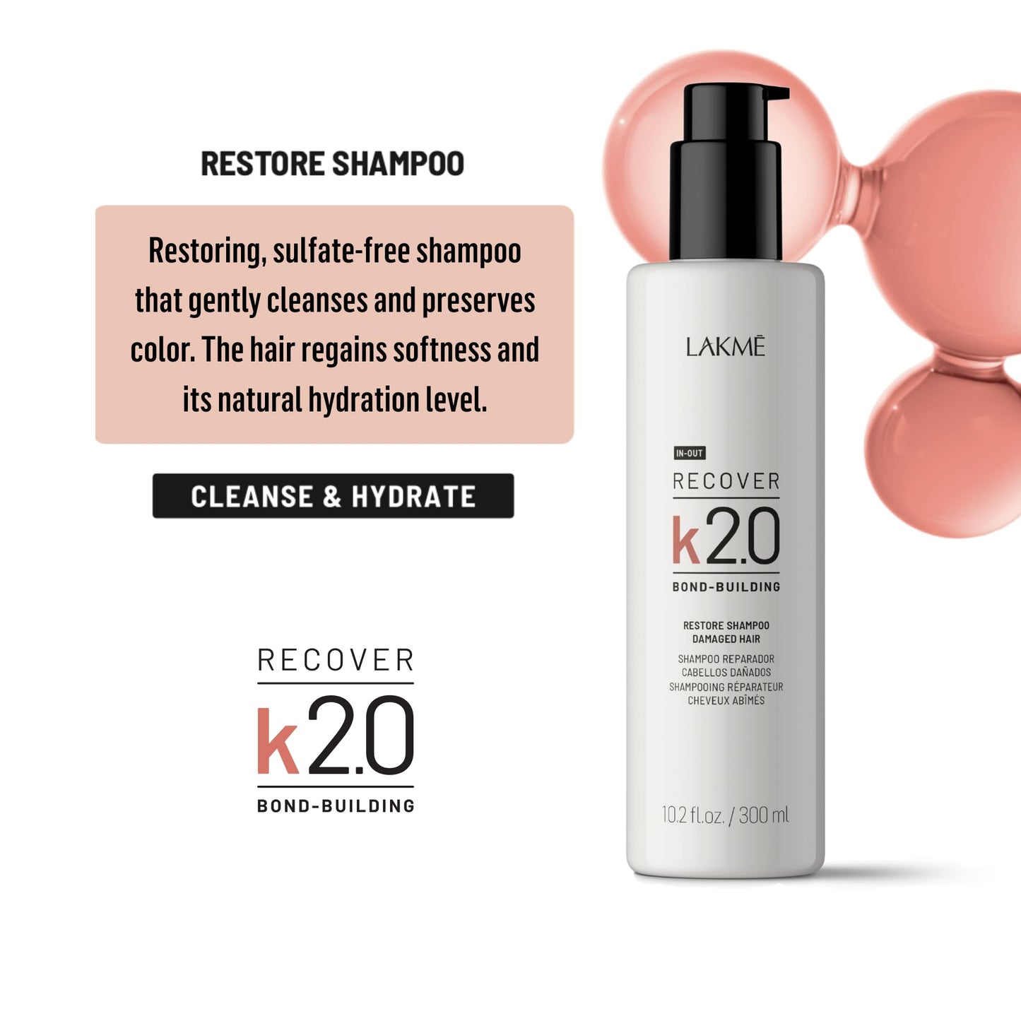 Lakme K2.0 Recover Restore Shampoo 300ml