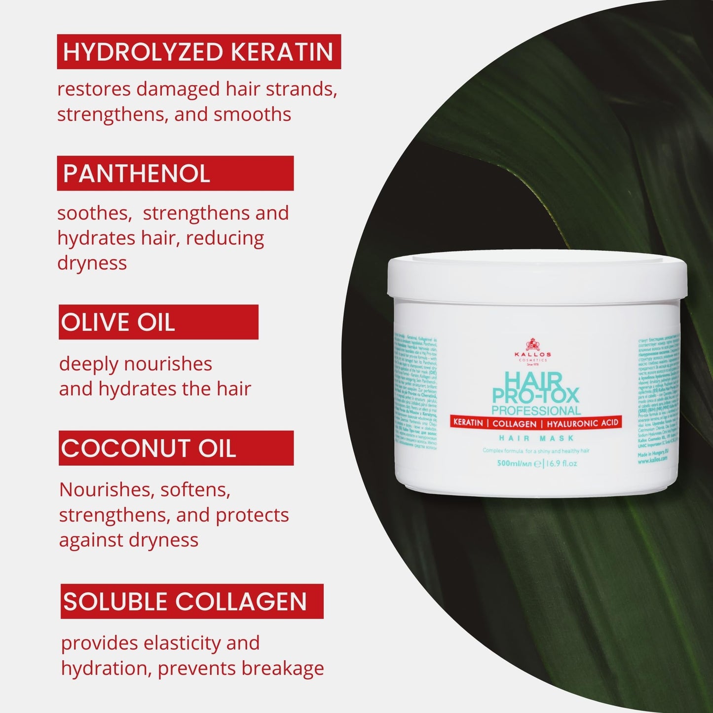 Kallos Hair Pro-Tox Mask 500ml
