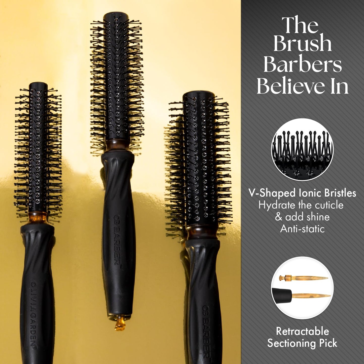 Olivia Garden 133 Barber Round Thermal OGB-25