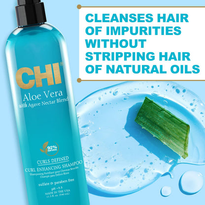 CHI Aloe Vera Curl Enhancing Shampoo 340ml