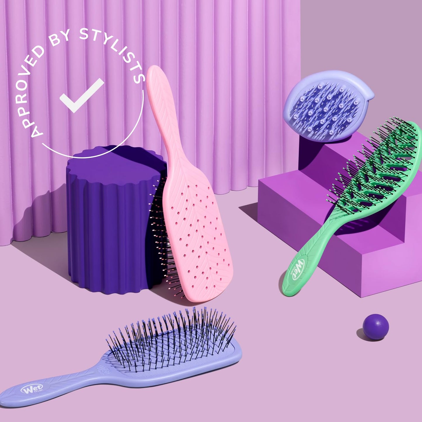 Wet Brush Mini Detangler Go Green - Pink