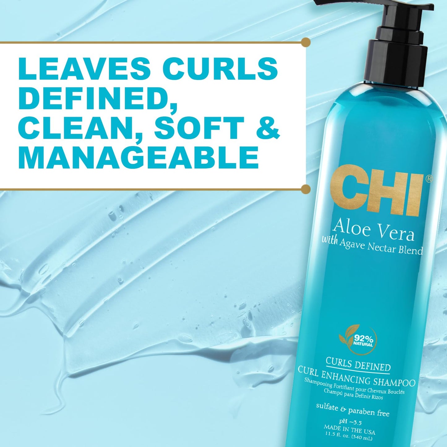 CHI Aloe Vera Curl Enhancing Shampoo 340ml