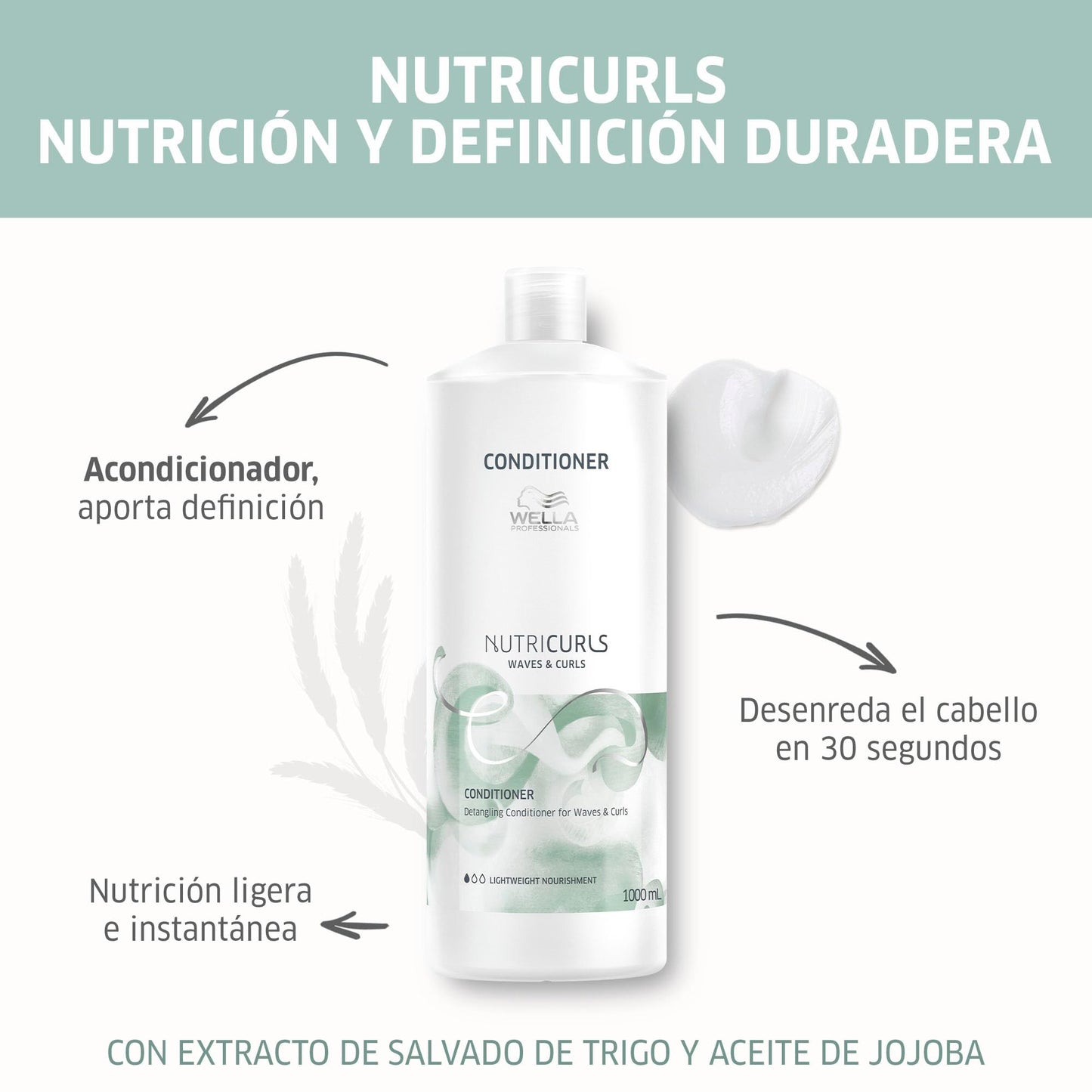 Wella Nutricurls Odżywka Fale/Loki 1000 ml