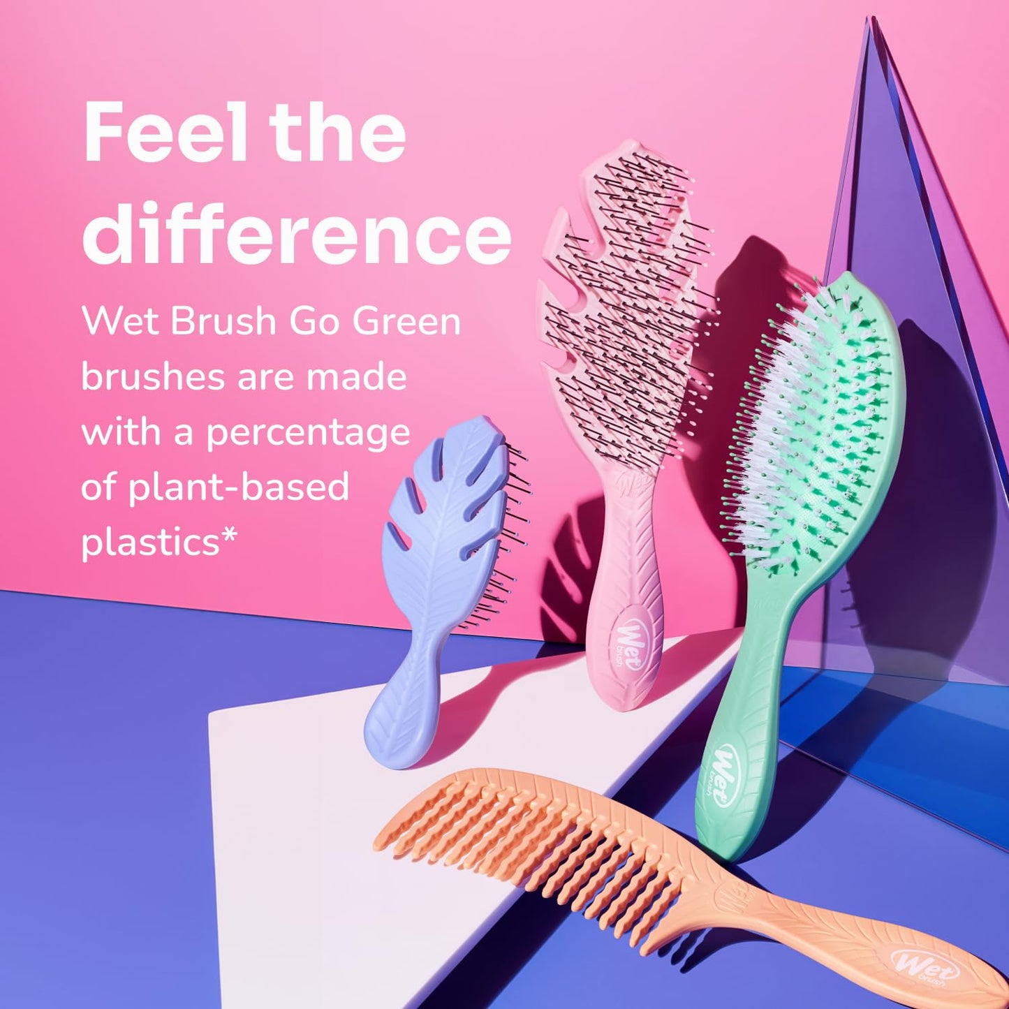 Wet Brush Go Green Curl Detangler Pink