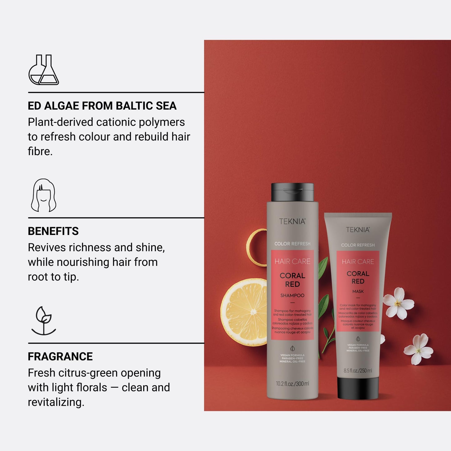 Lakme Teknia Refresh Coral Red Kit 300+250ml