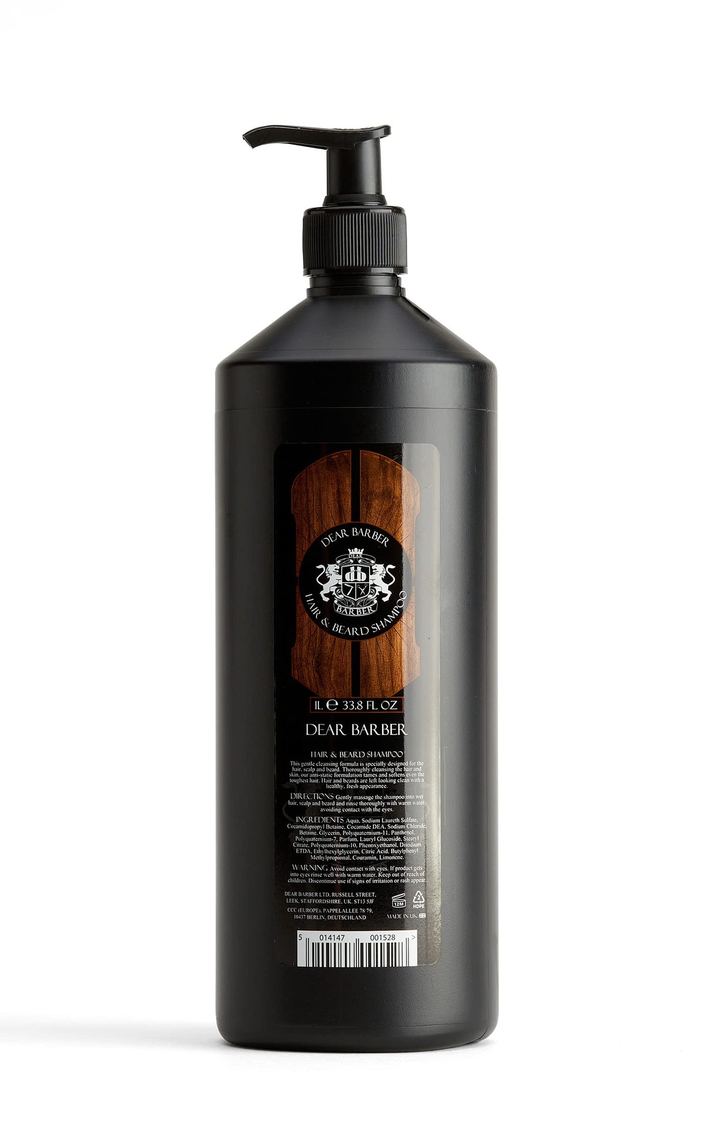 Dear Barber Shampoo With Pump 1000ml