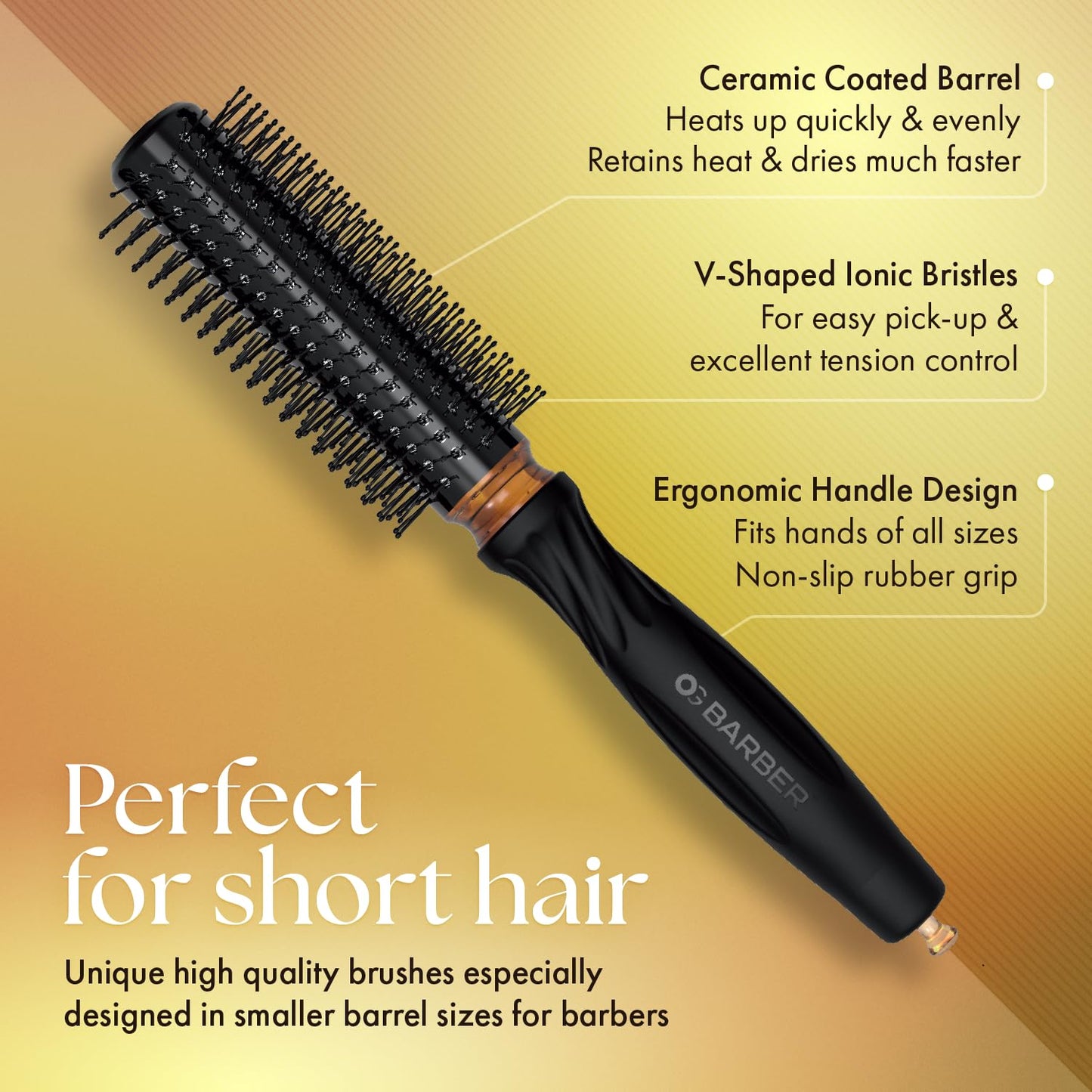 Olivia Garden 133 Barber Round Thermal OGB-25
