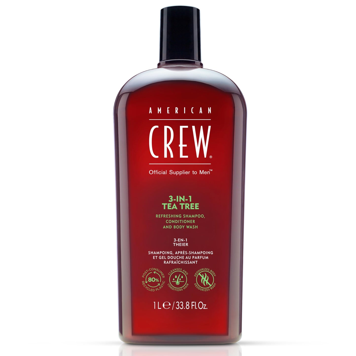 American Crew 3-in-1 Tea Tree Sh.+Cond.+Gel 1000ml