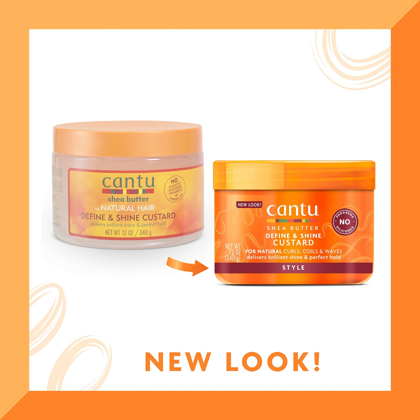 Cantu Shea Butter Define&Shine Custard Cream 340g