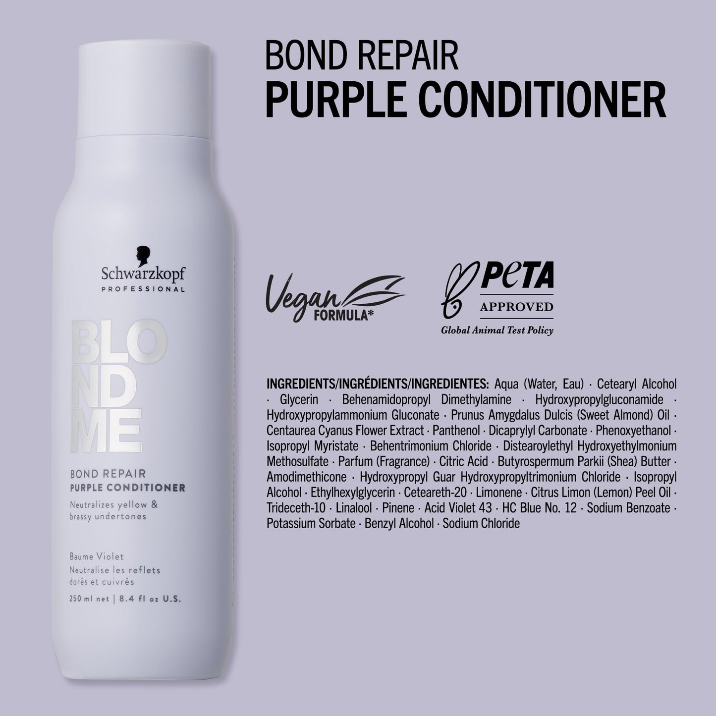 Schwarzkopf Blondme Purple Conditioner 250ml