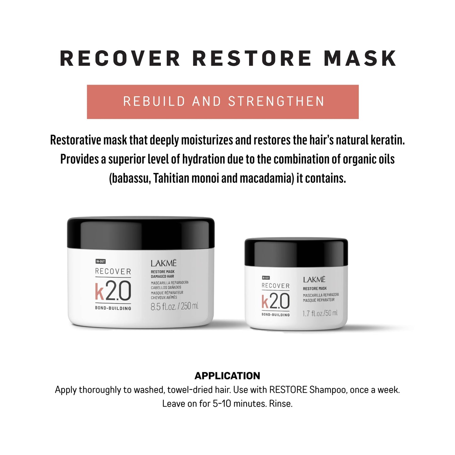 Lakme K2.0 Recover Restore Mask 250ml