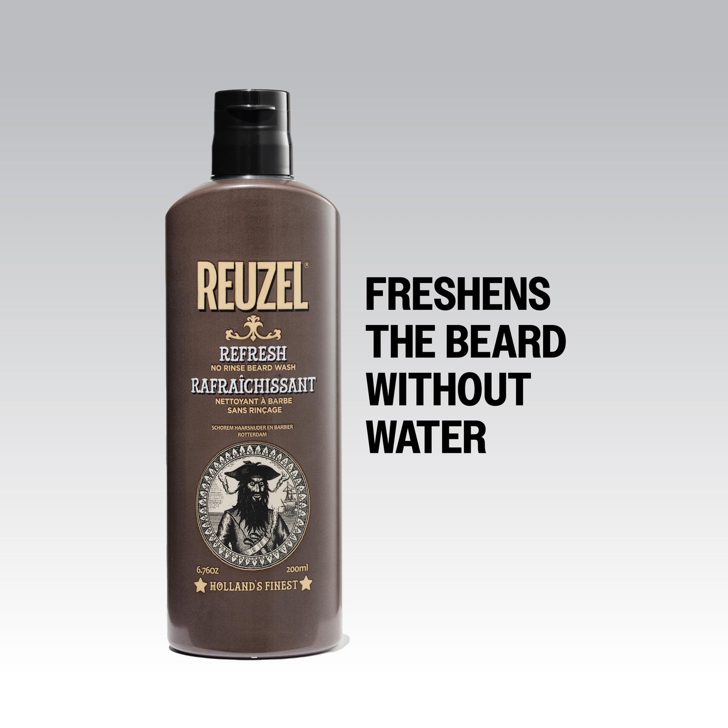 Reuzel Refresh No Rinse Beard Wash Shampoo 200ml.