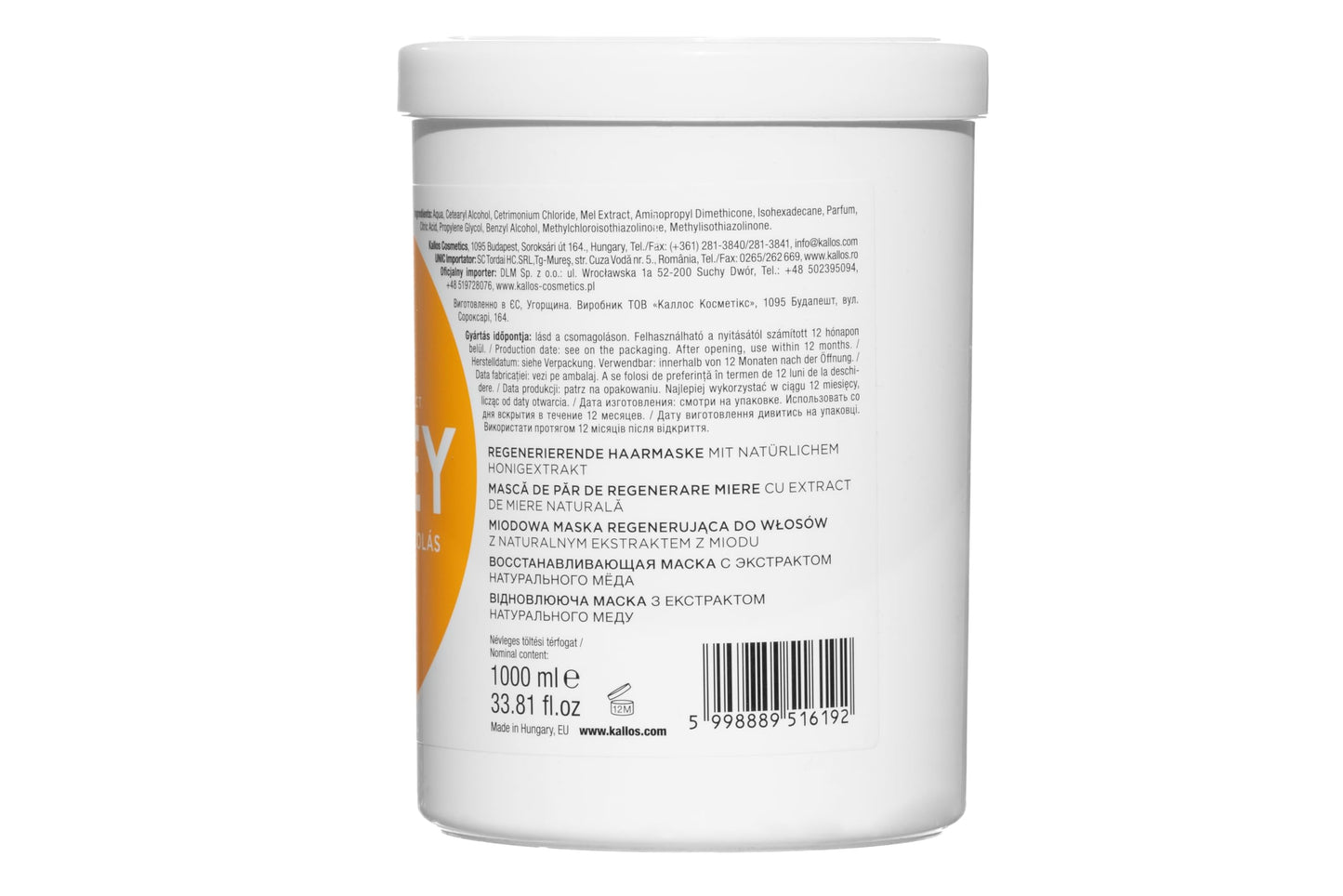 Kallos Honey Repairing Mask 1000ml