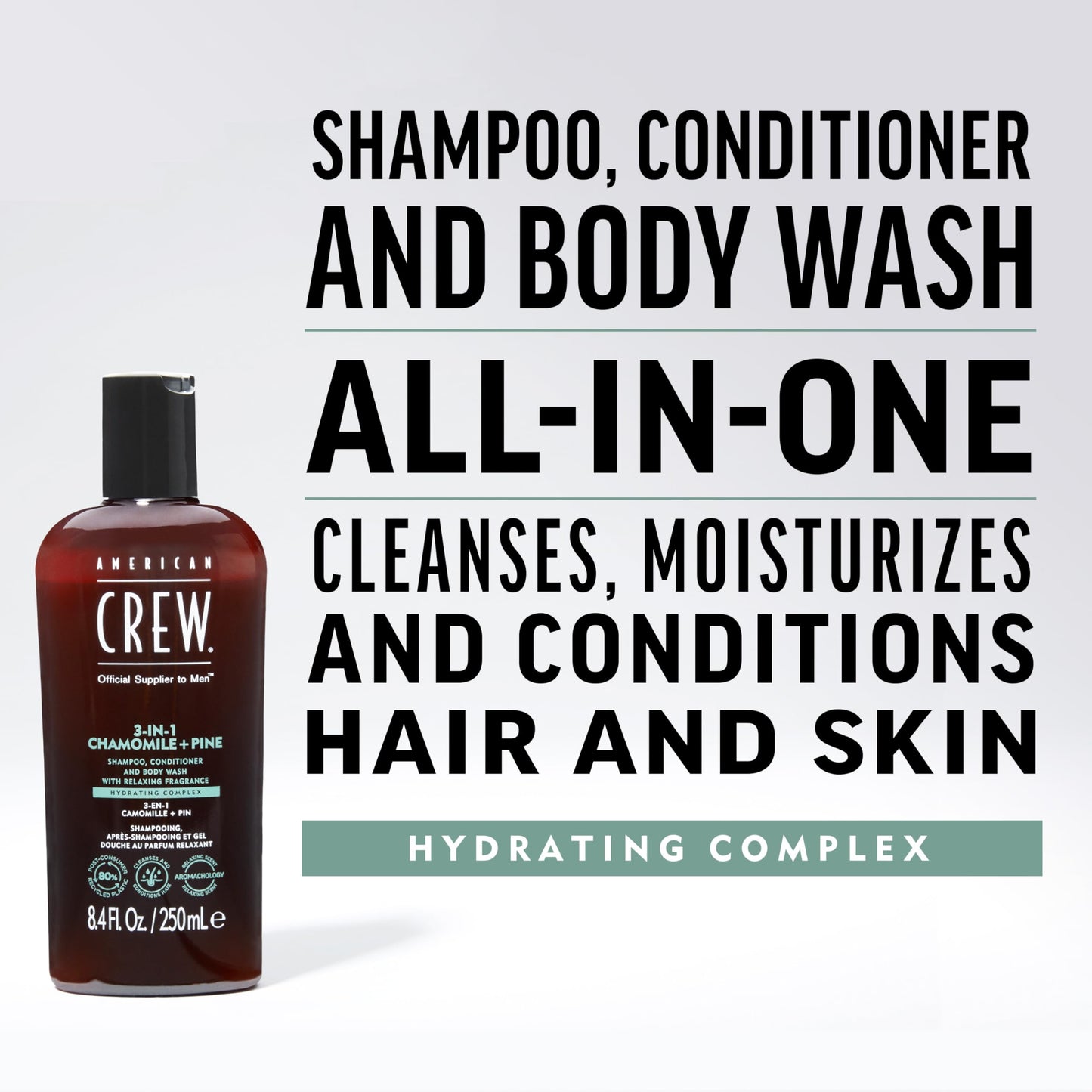 American Crew 3 in 1 Chamomile + Pine Gel 1000ml