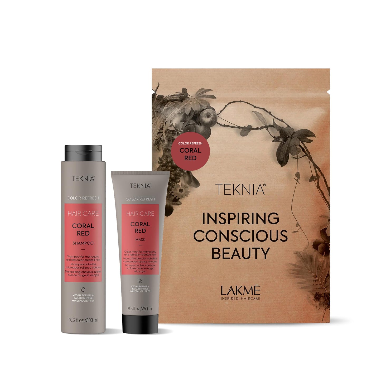 Lakme Teknia Refresh Coral Red Kit 300+250ml