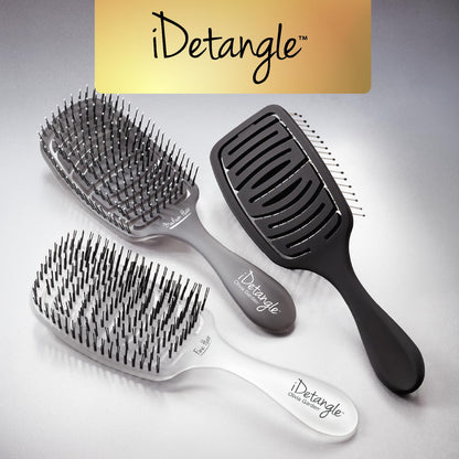 Olivia Garden 55 iDetangleForMediumHair Black IDMH