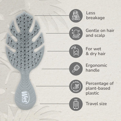 Wet Brush Mini Detangler Go Green - Grey